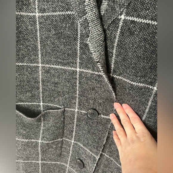 Anthropologie Solenne Windowpane Sweater/Jacket - Size L - Picture 7 of 8